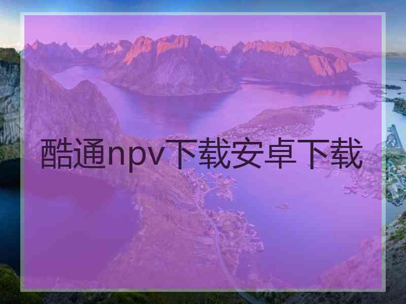 酷通npv下载安卓下载