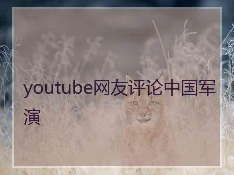 youtube网友评论中国军演