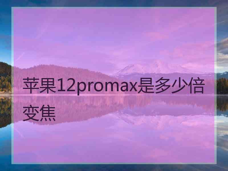 苹果12promax是多少倍变焦