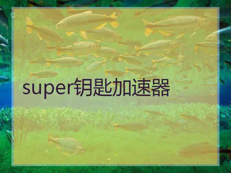 super钥匙加速器