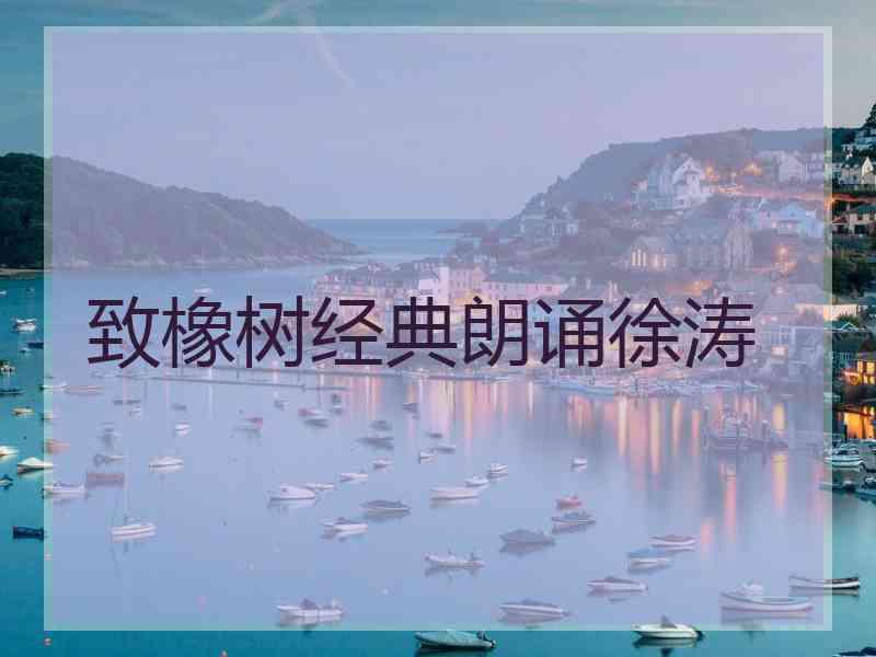 致橡树经典朗诵徐涛