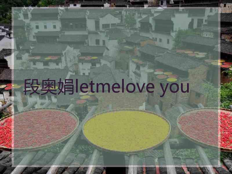 段奥娟letmelove you