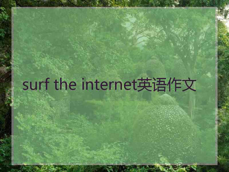 surf the internet英语作文