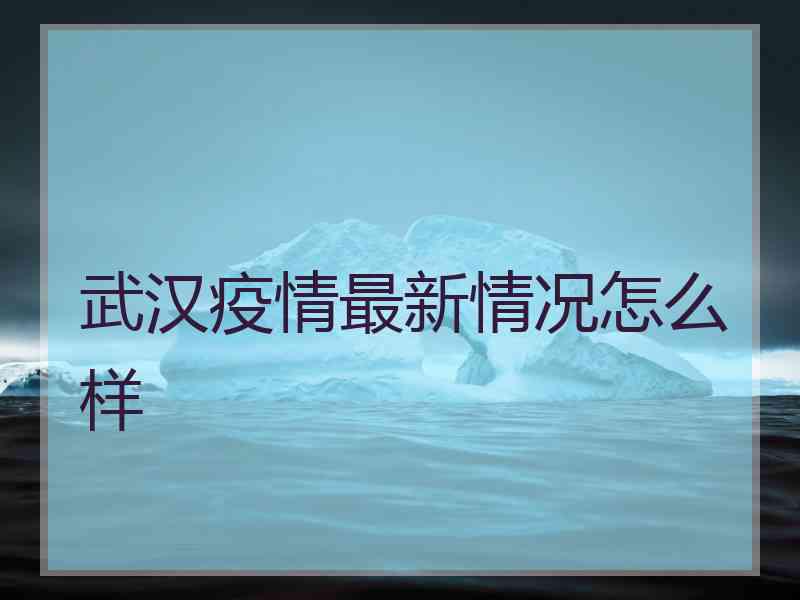 武汉疫情最新情况怎么样