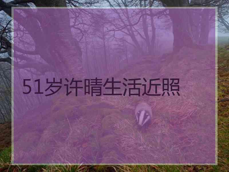 51岁许晴生活近照