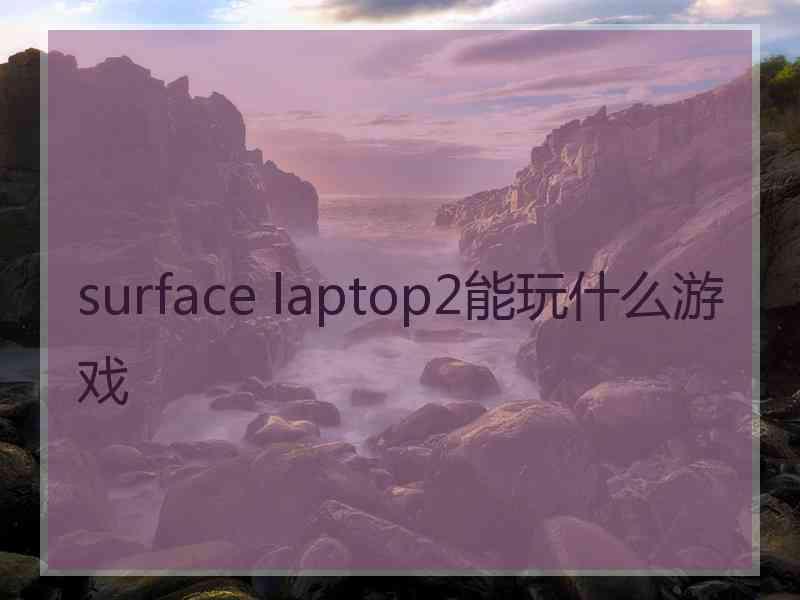 surface laptop2能玩什么游戏