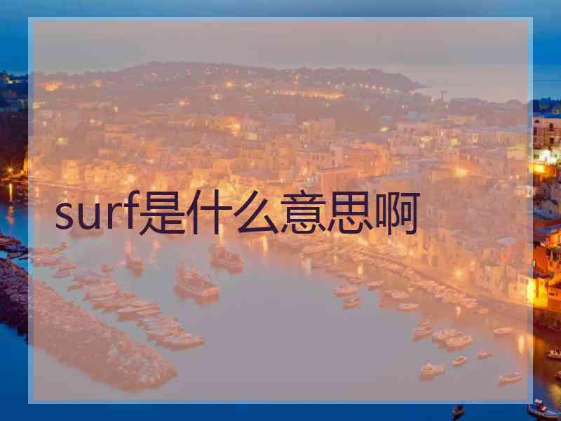 surf是什么意思啊