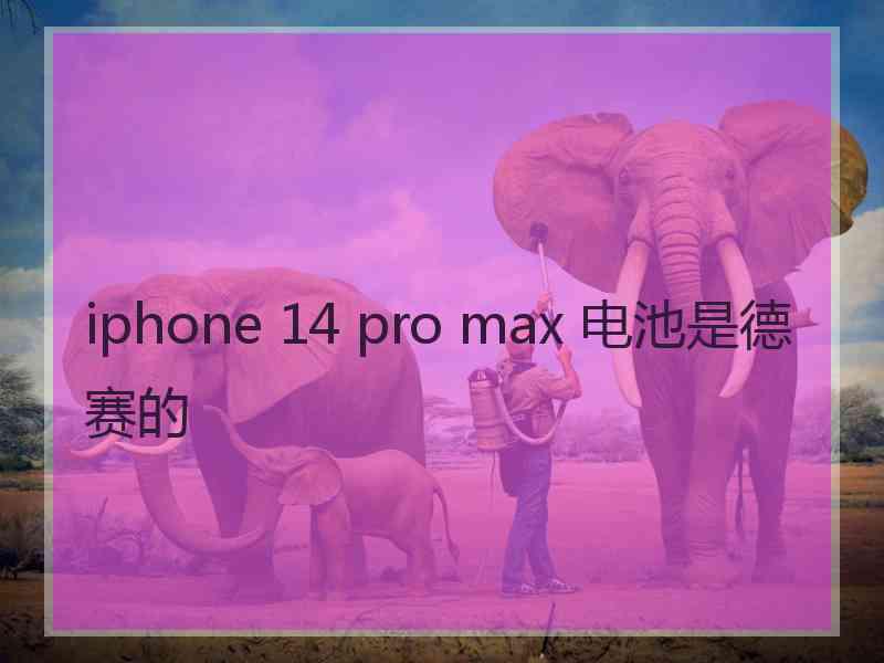 iphone 14 pro max 电池是德赛的