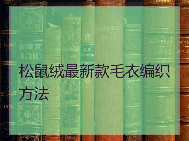 松鼠绒最新款毛衣编织方法