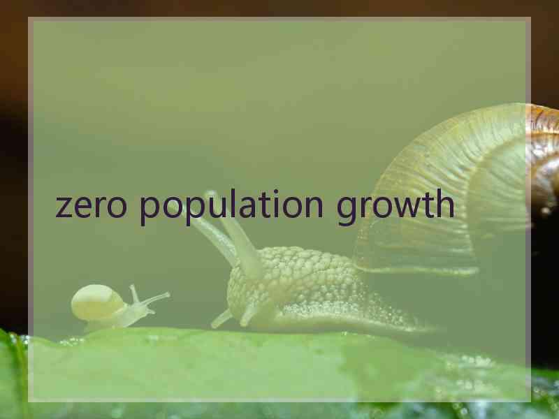 zero population growth