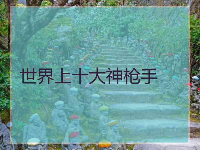 世界上十大神枪手