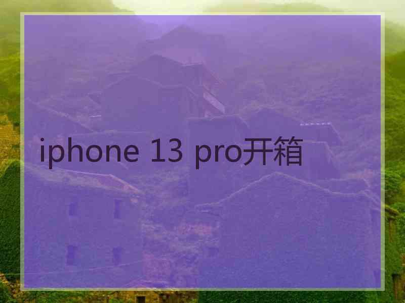 iphone 13 pro开箱