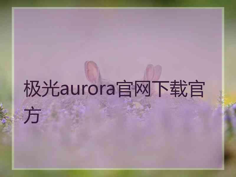 极光aurora官网下载官方