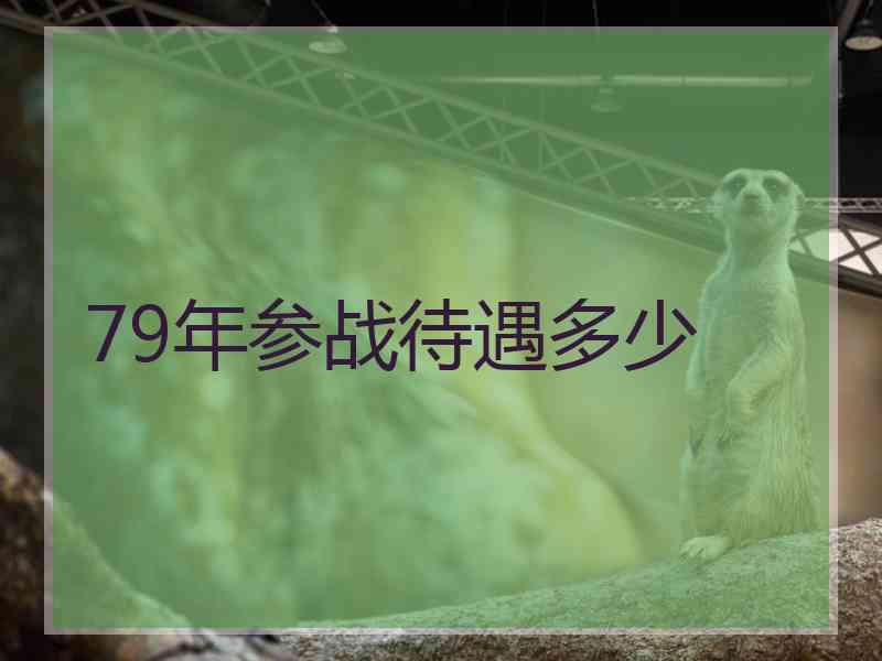 79年参战待遇多少