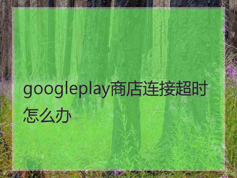 googleplay商店连接超时怎么办