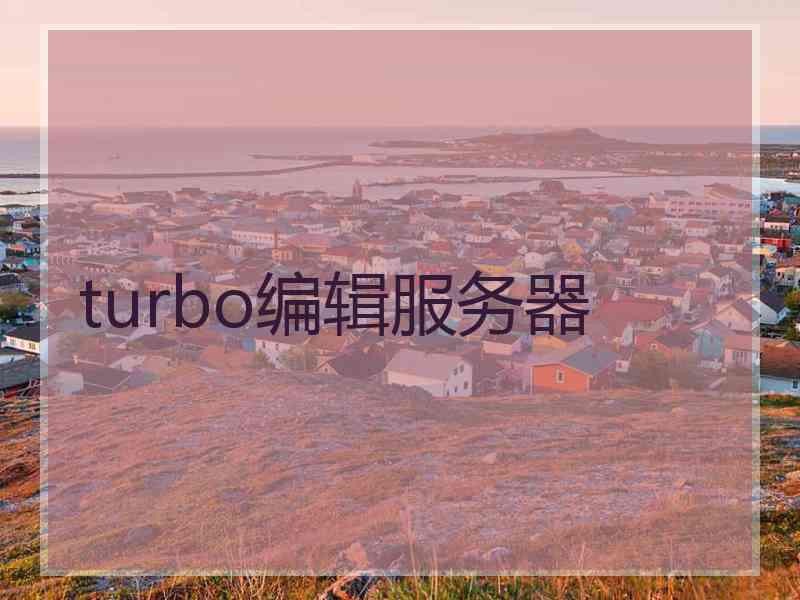 turbo编辑服务器