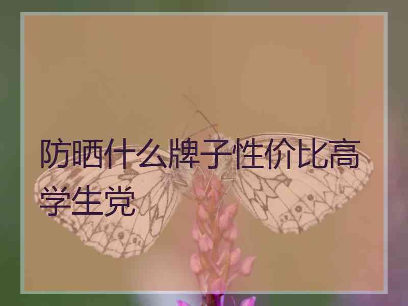 防晒什么牌子性价比高学生党