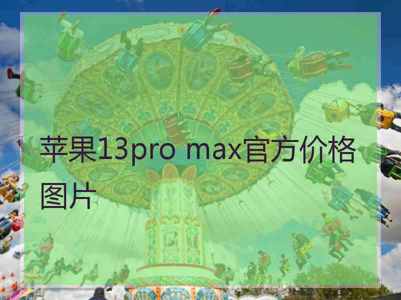 苹果13pro max官方价格图片