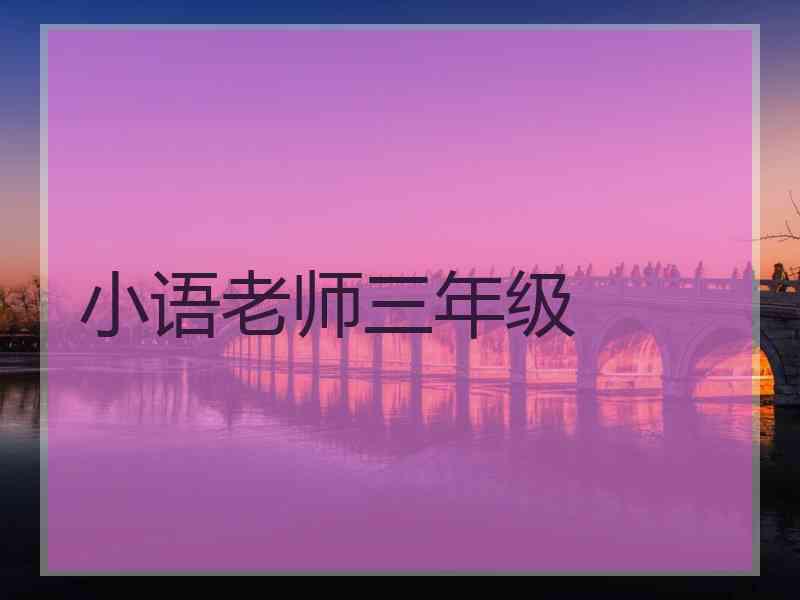 小语老师三年级