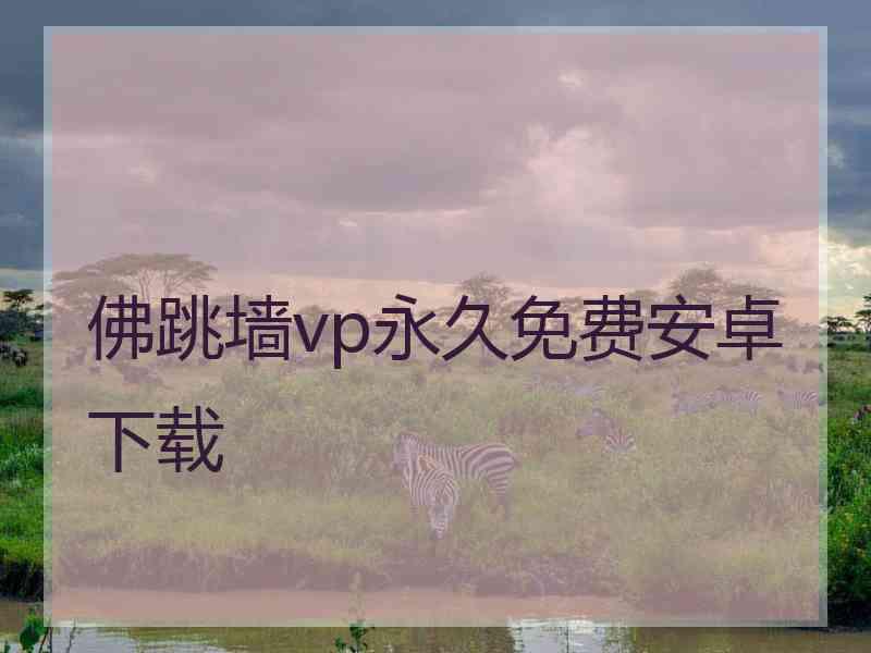 佛跳墙vp永久免费安卓下载