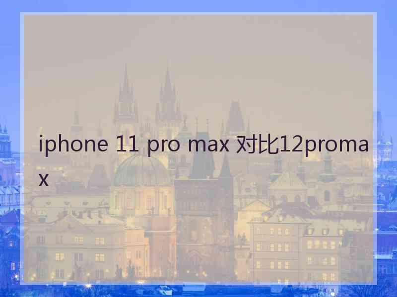 iphone 11 pro max 对比12promax