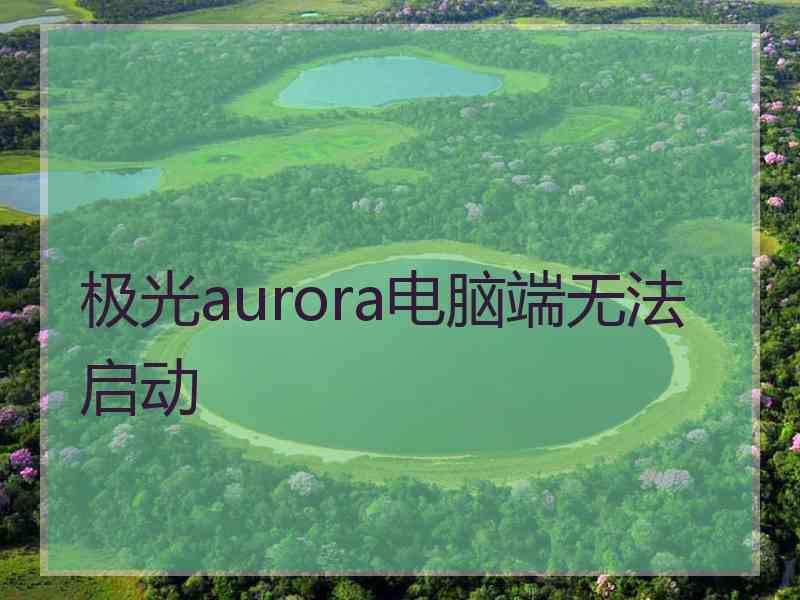 极光aurora电脑端无法启动