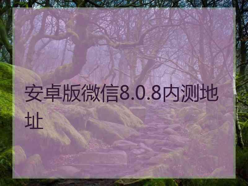 安卓版微信8.0.8内测地址