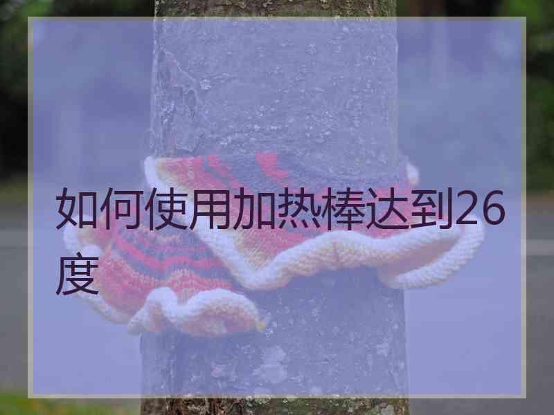 如何使用加热棒达到26度