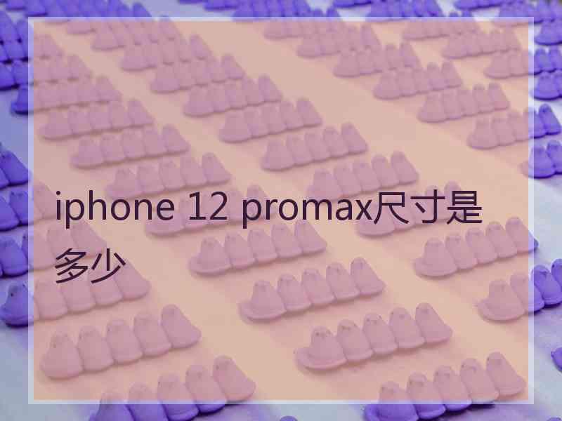 iphone 12 promax尺寸是多少