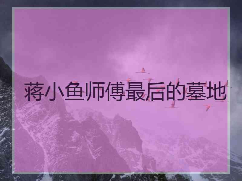 蒋小鱼师傅最后的墓地