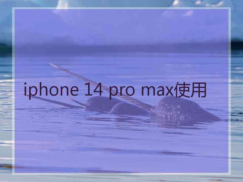 iphone 14 pro max使用