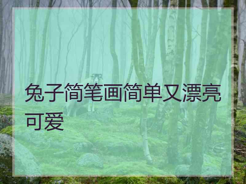 兔子简笔画简单又漂亮可爱