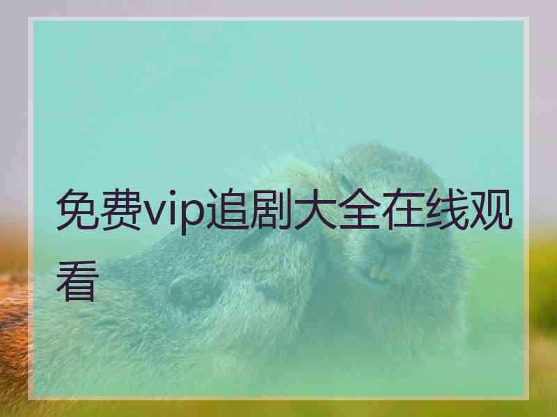 免费vip追剧大全在线观看