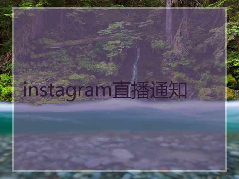 instagram直播通知