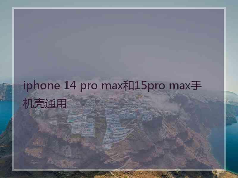 iphone 14 pro max和15pro max手机壳通用