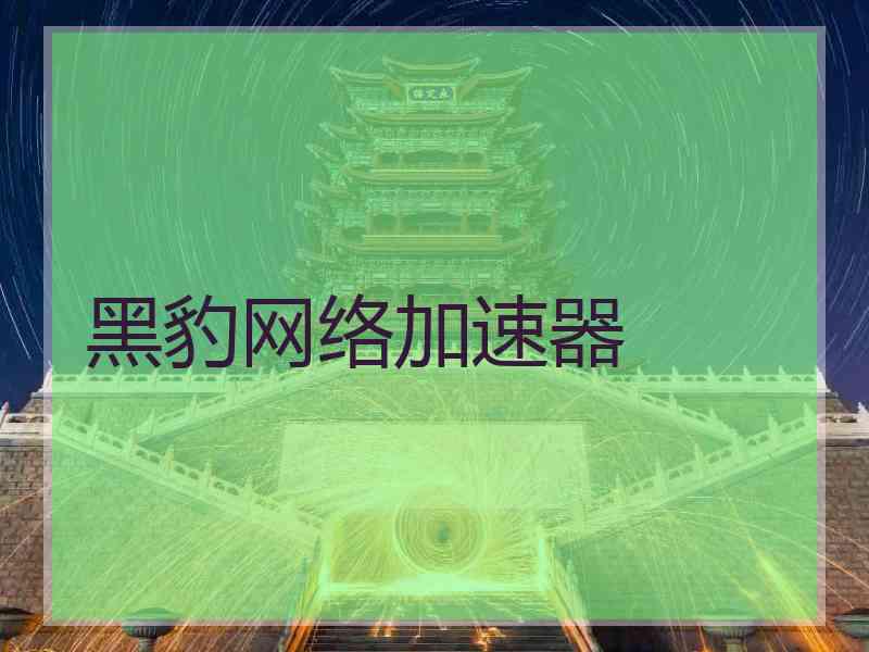 黑豹网络加速器