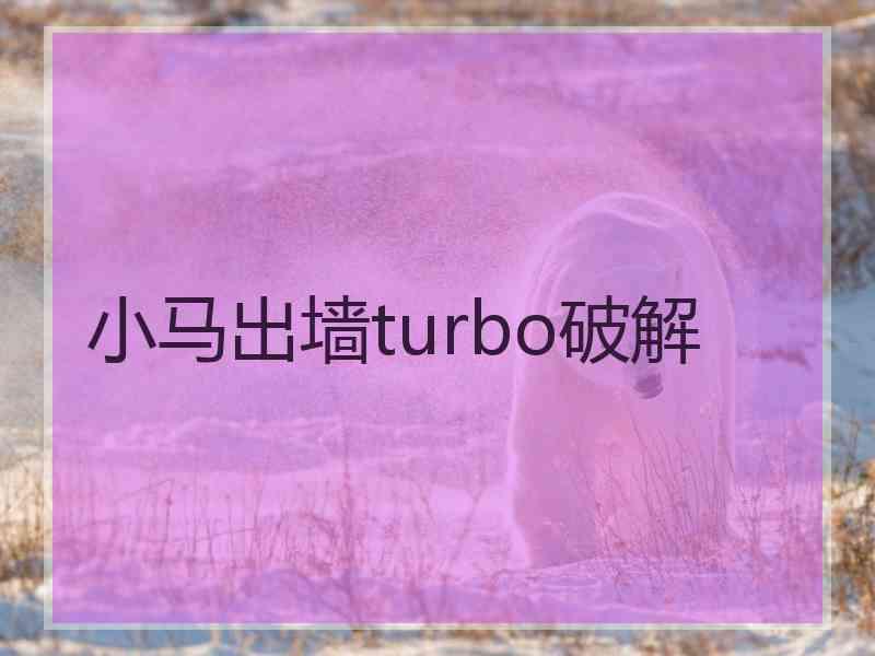 小马出墙turbo破解