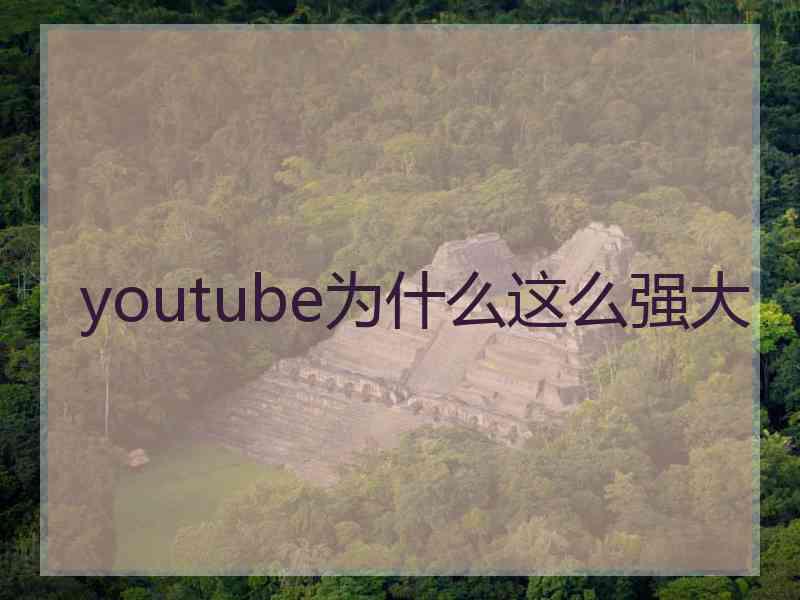 youtube为什么这么强大