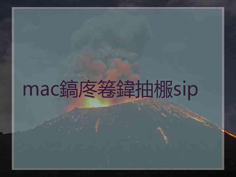 mac鎬庝箞鍏抽棴sip