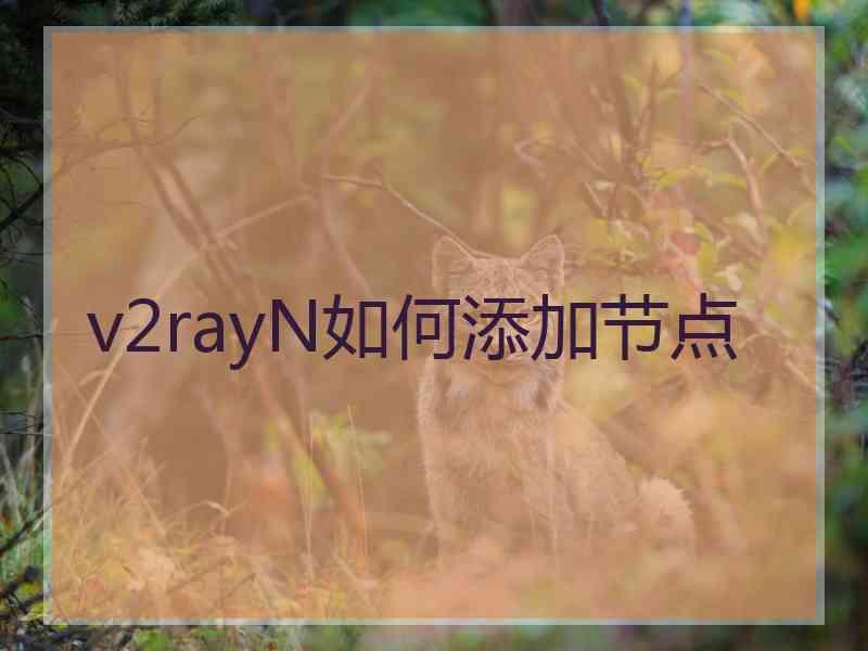 v2rayN如何添加节点