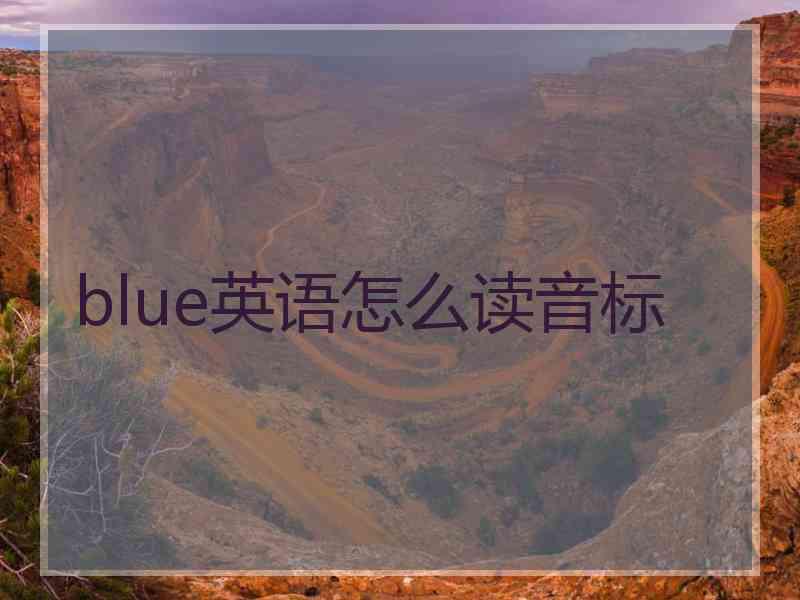 blue英语怎么读音标