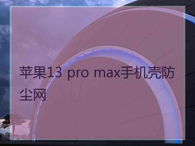 苹果13 pro max手机壳防尘网