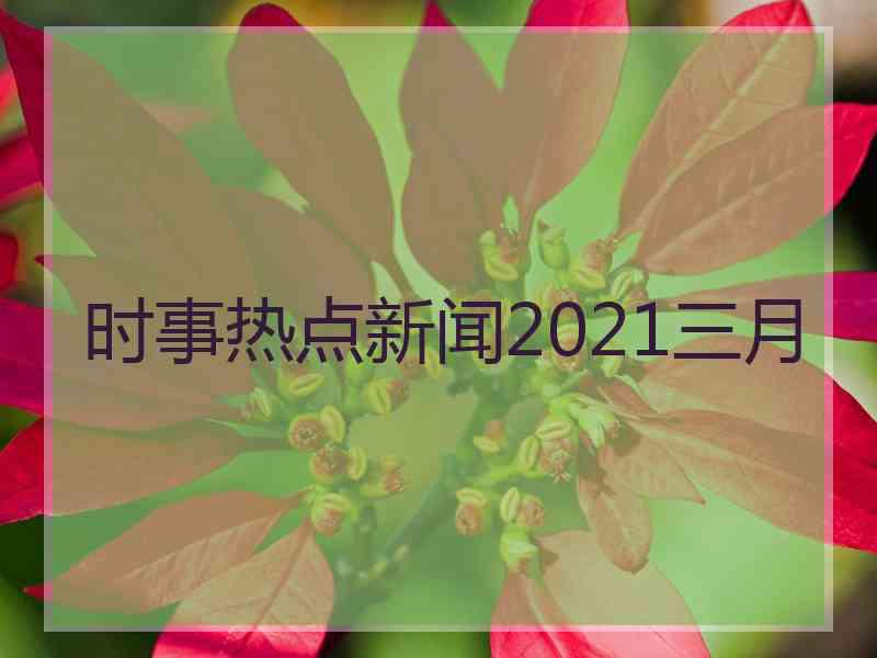 时事热点新闻2021三月