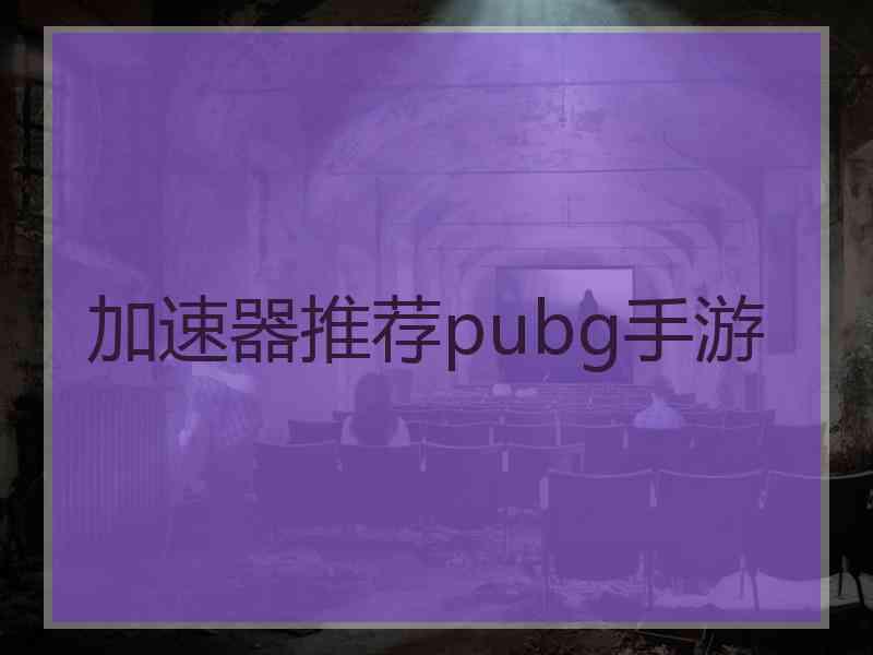 加速器推荐pubg手游