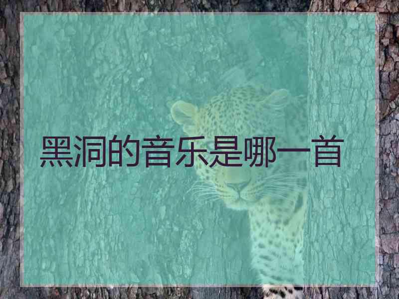 黑洞的音乐是哪一首