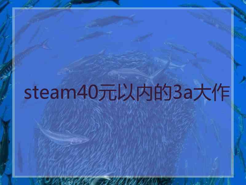 steam40元以内的3a大作