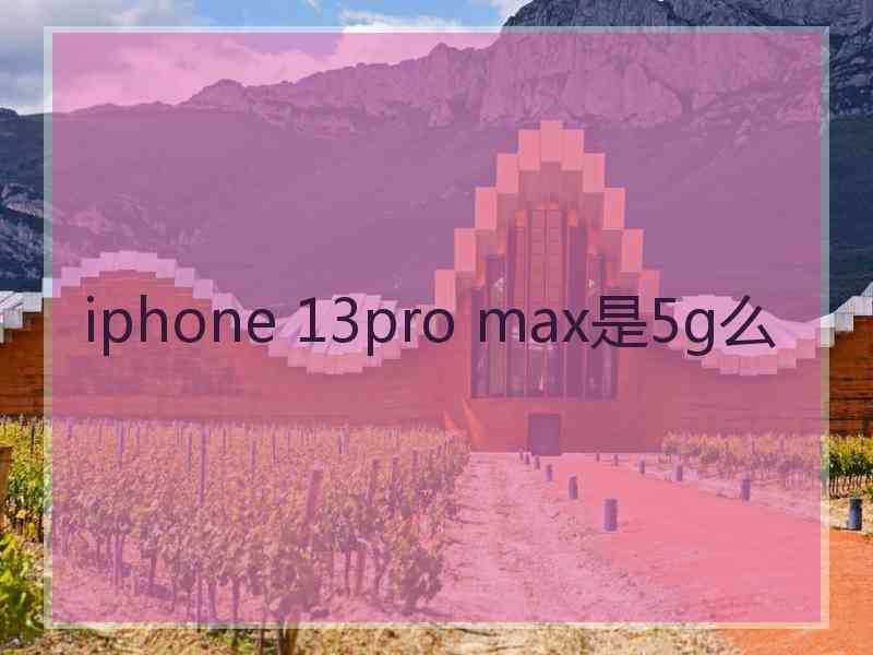 iphone 13pro max是5g么