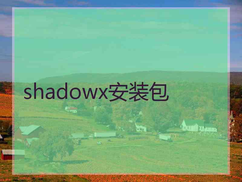 shadowx安装包