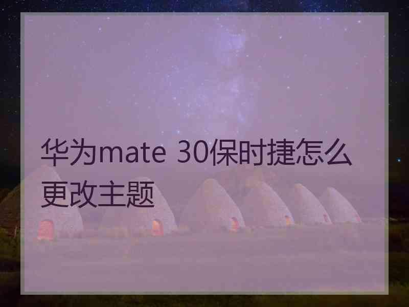 华为mate 30保时捷怎么更改主题