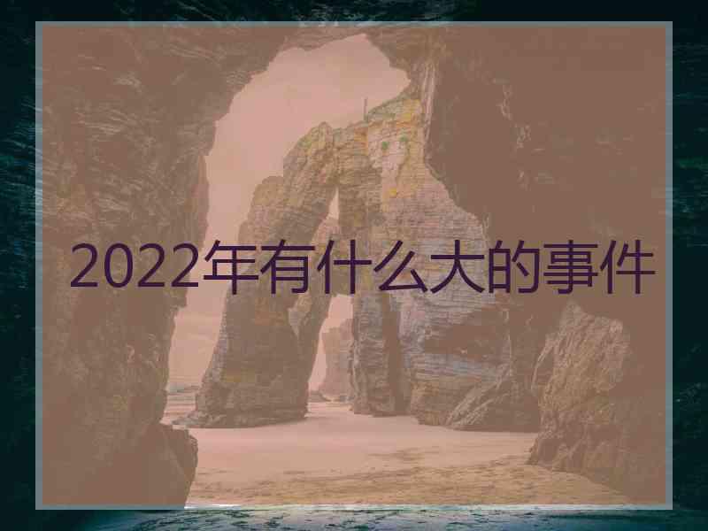 2022年有什么大的事件